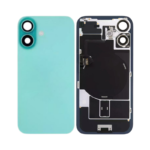 iPhone 16 Plus Back Glass With Steel Plate, Wireless NFC Charging MagSafe Magnet & Flashlight Flex (Teal)