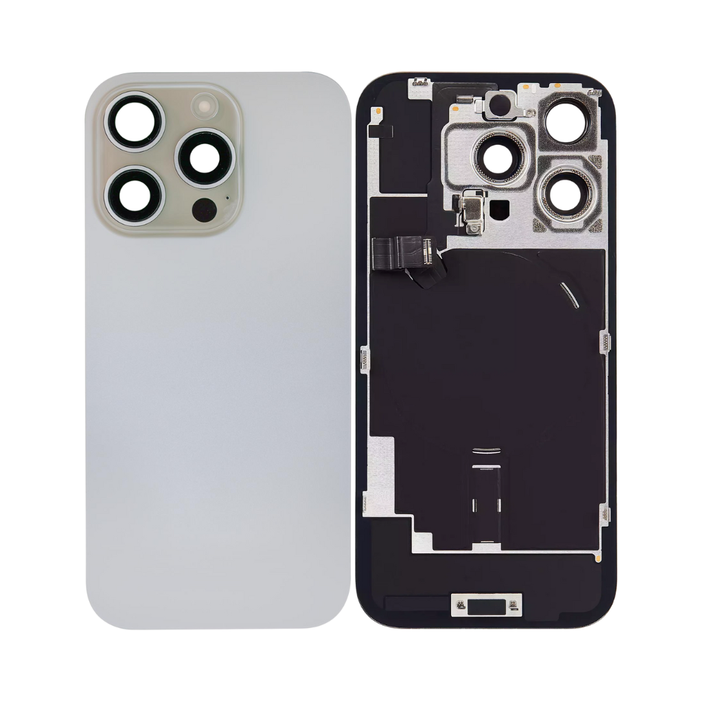 iPhone 16 Pro Back Glass with Wireless NFC & MagSafe Magnet (White Titanium) - OEM