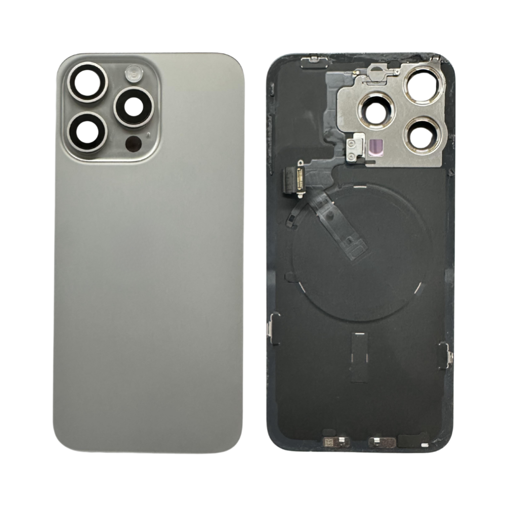 iPhone 15 Pro Back Glass with Wireless NFC & MagSafe Magnet (Natural Titanium) - OEM
