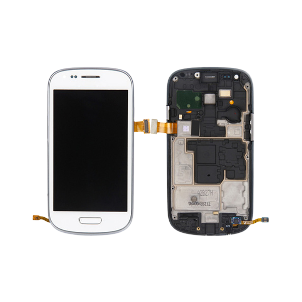 Samsung Galaxy S3 Mini - LCD Assembly with frame (White) - OEM