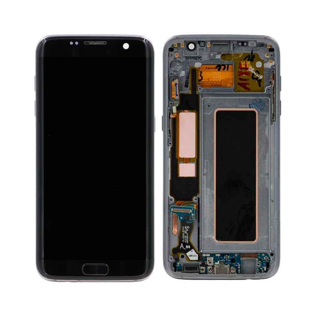 Samsung Galaxy S7 Edge - OLED Assembly with frame (Black Onyx) - OEM
