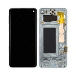 Samsung Galaxy S10 - OLED Assembly with frame (Prism Green) - Service Pack
