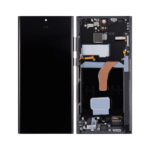 Samsung Galaxy S22 Ultra - OLED Assembly with frame (Graphite) - Service Pack