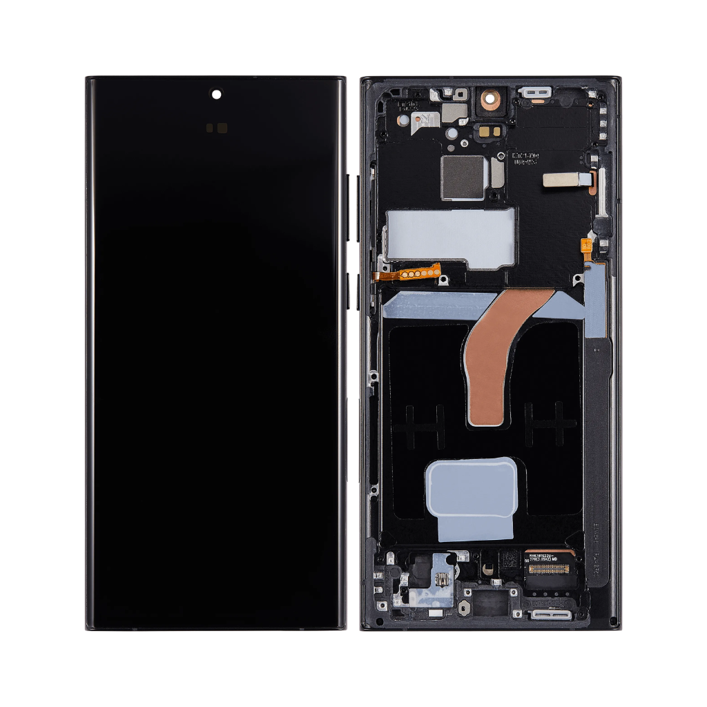 Samsung Galaxy S22 Ultra - OLED Assembly with frame (Graphite) - OEM