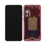 Samsung Galaxy S25 Plus - OLED Assembly with frame (Coral Red) - Service Pack