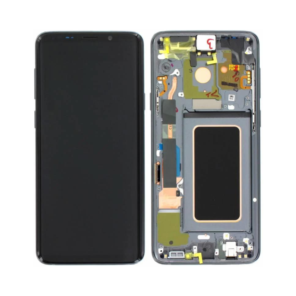 Samsung Galaxy S9 Plus - OLED Assembly with frame (Titanium Gray) - OEM