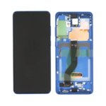 Samsung Galaxy S20 Plus 5G - OLED Assembly with frame (Aura Blue) - Service Pack