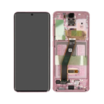 Samsung Galaxy S20 5G - OLED Assembly with frame (Cloud Pink) - OEM