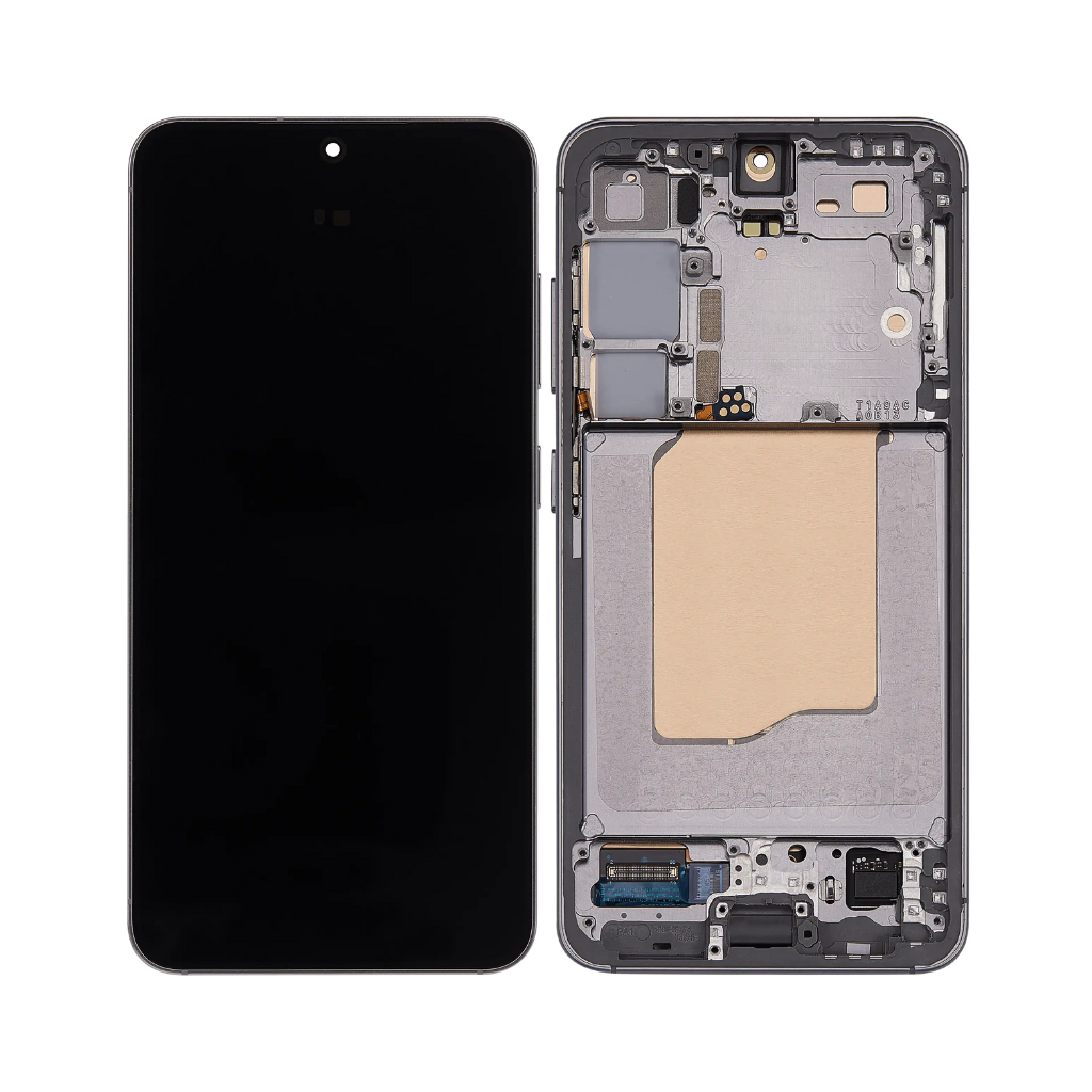 Samsung Galaxy S25 - OLED Assembly with frame (Silver Shadow) - OEM