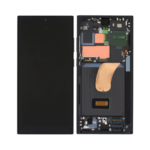 Samsung Galaxy S23 Ultra - OLED Assembly with frame (Phantom Black) - OEM