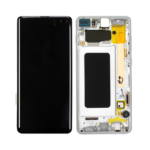 Samsung Galaxy S10 Plus - OLED Assembly with frame (Prism White) - OEM