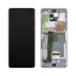 Samsung Galaxy S20 Ultra 5G - OLED Assembly with frame (Cloud White) - OEM