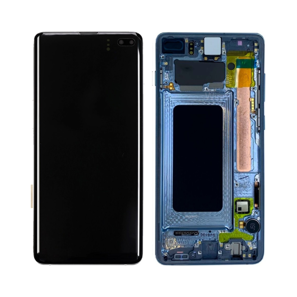 Samsung Galaxy S10 Plus - OLED Assembly with frame (Prism Blue) - OEM