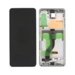 Samsung Galaxy S20 Plus 5G - OLED Assembly with frame (Cloud White) - OEM