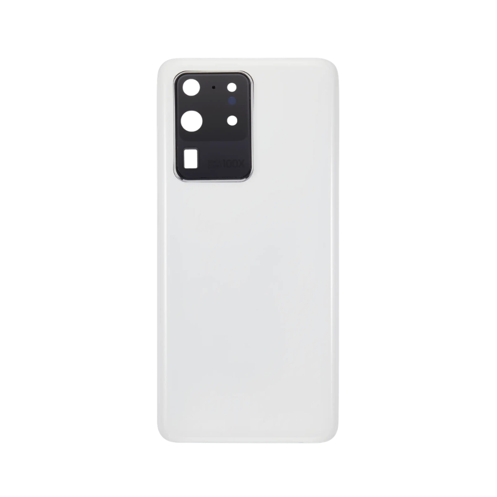 Samsung Galaxy S20 Ultra 5G Back Cover Glass with camera lens (Cloud White) - OEM