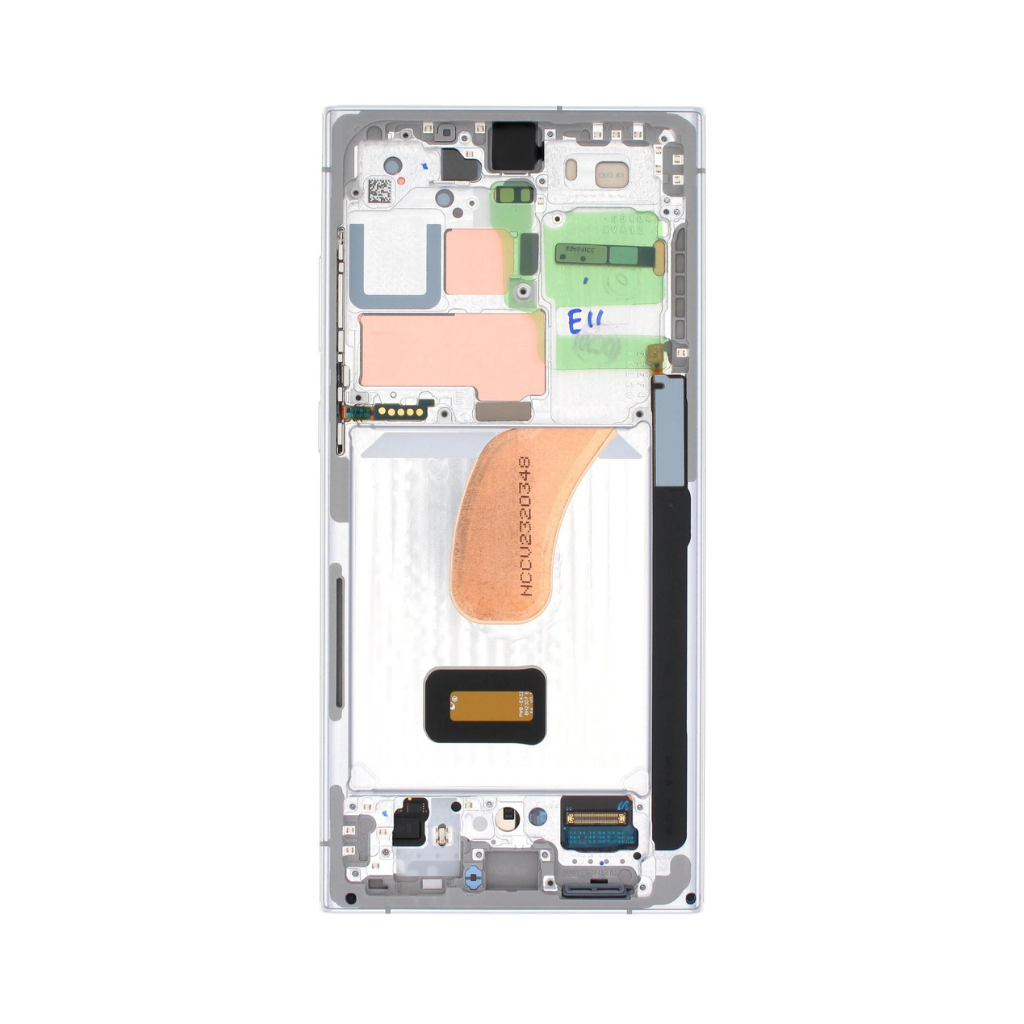 Samsung Galaxy S23 Ultra - OLED Assembly with frame (Lime) - OEM - Image 3
