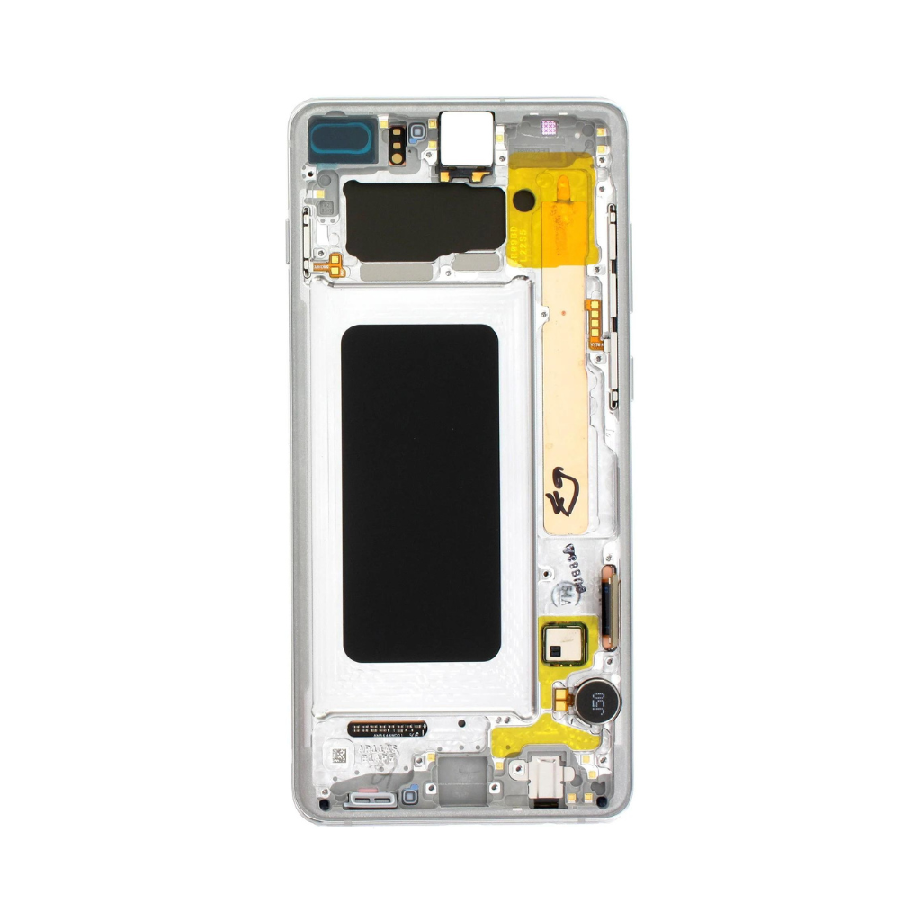 Samsung Galaxy S10 Plus - OLED Assembly with frame (Ceramic White) - OEM - Image 3