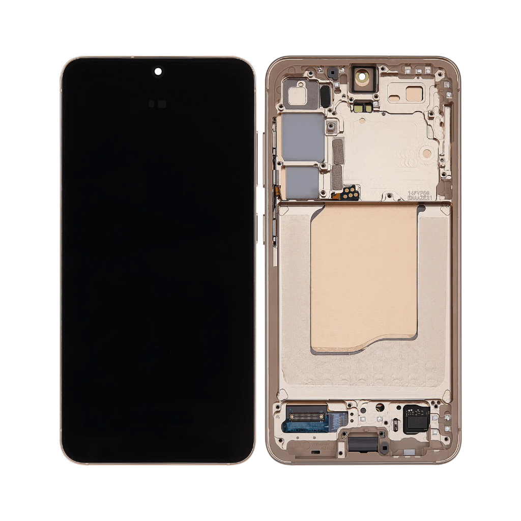 Samsung Galaxy S25 - OLED Assembly with frame (Pink Gold) - OEM