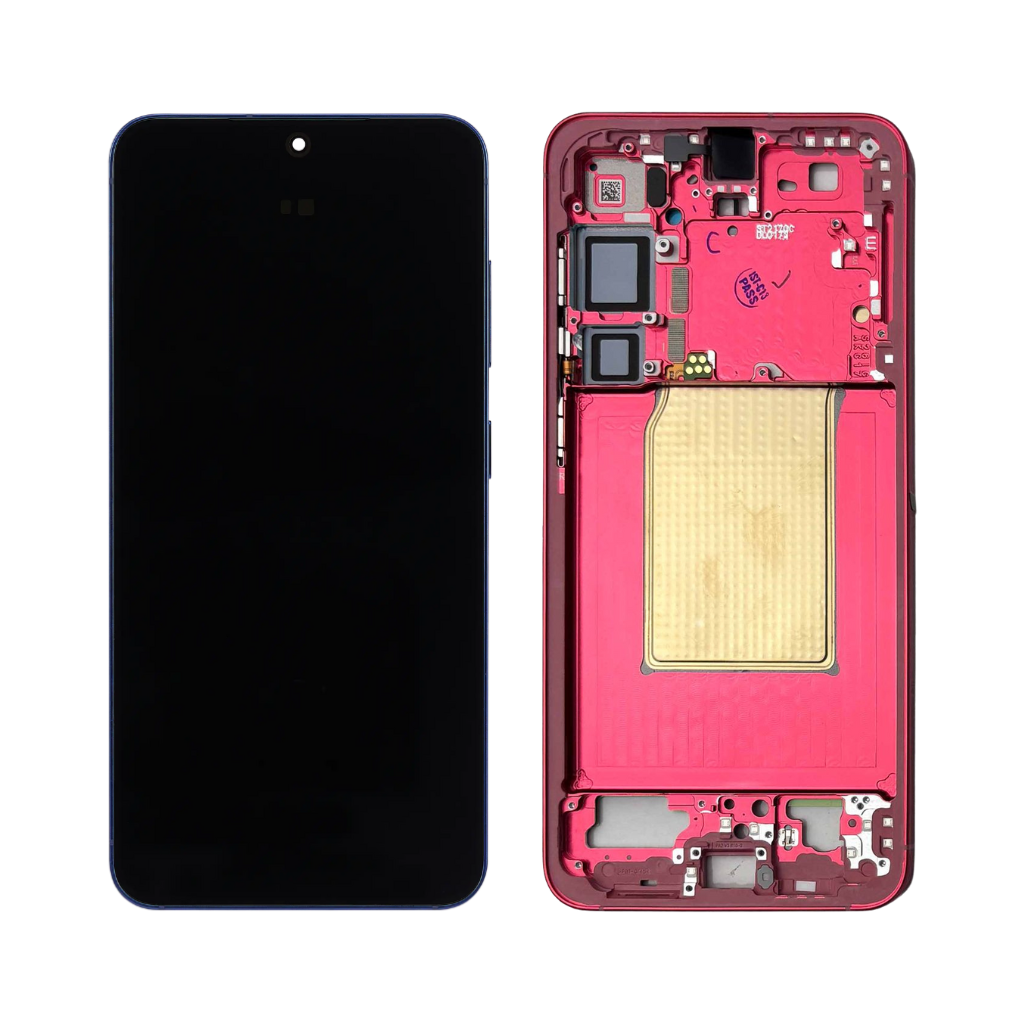 Samsung Galaxy S25 - OLED Assembly with frame (Coral Red) - OEM