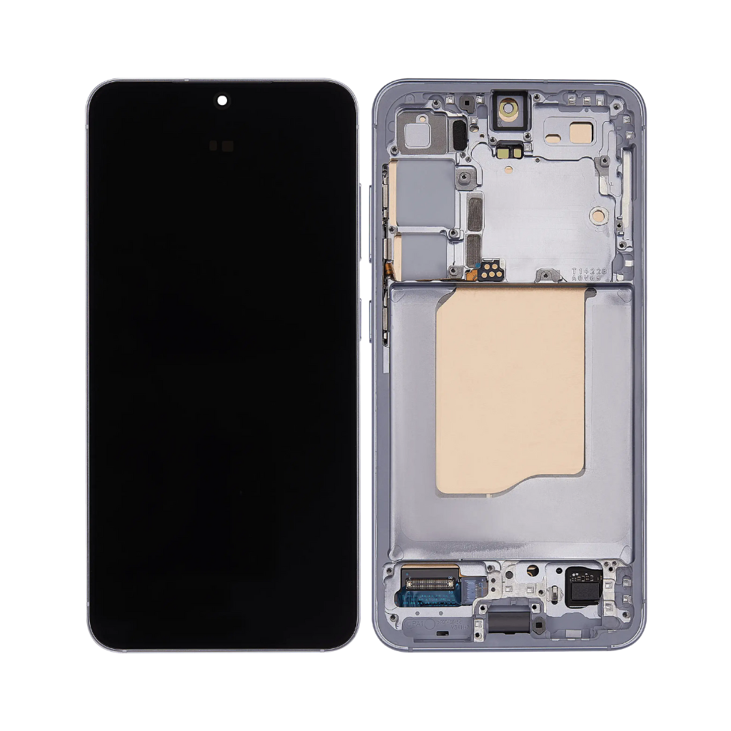 Samsung Galaxy S25 - OLED Assembly with frame (Icy Blue) - OEM