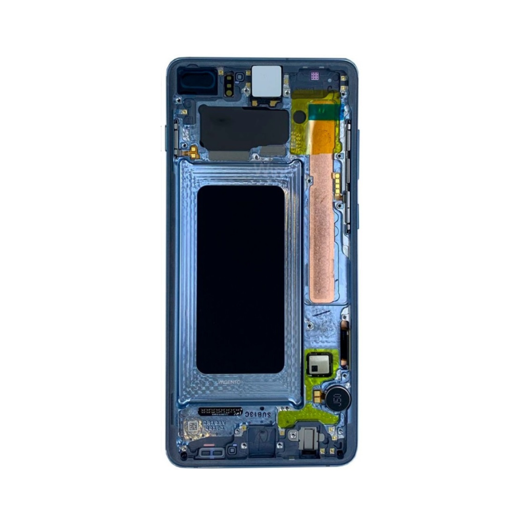 Samsung Galaxy S10 Plus - OLED Assembly with frame (Prism Blue) - OEM - Image 3