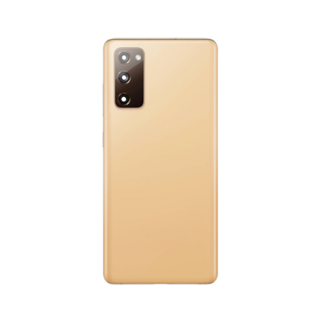 Samsung Galaxy S20 FE 5G Back Cover Glass with camera lens (Cloud Orange) - OEM
