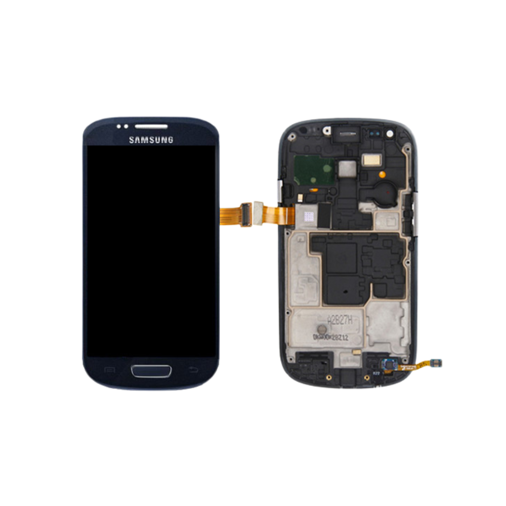 Samsung Galaxy S3 Mini - LCD Assembly with frame (Blue) - OEM