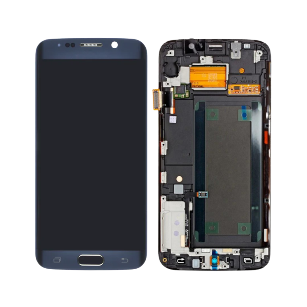 Samsung Galaxy S6 Edge - OLED Assembly with frame (Black Sapphire) - OEM