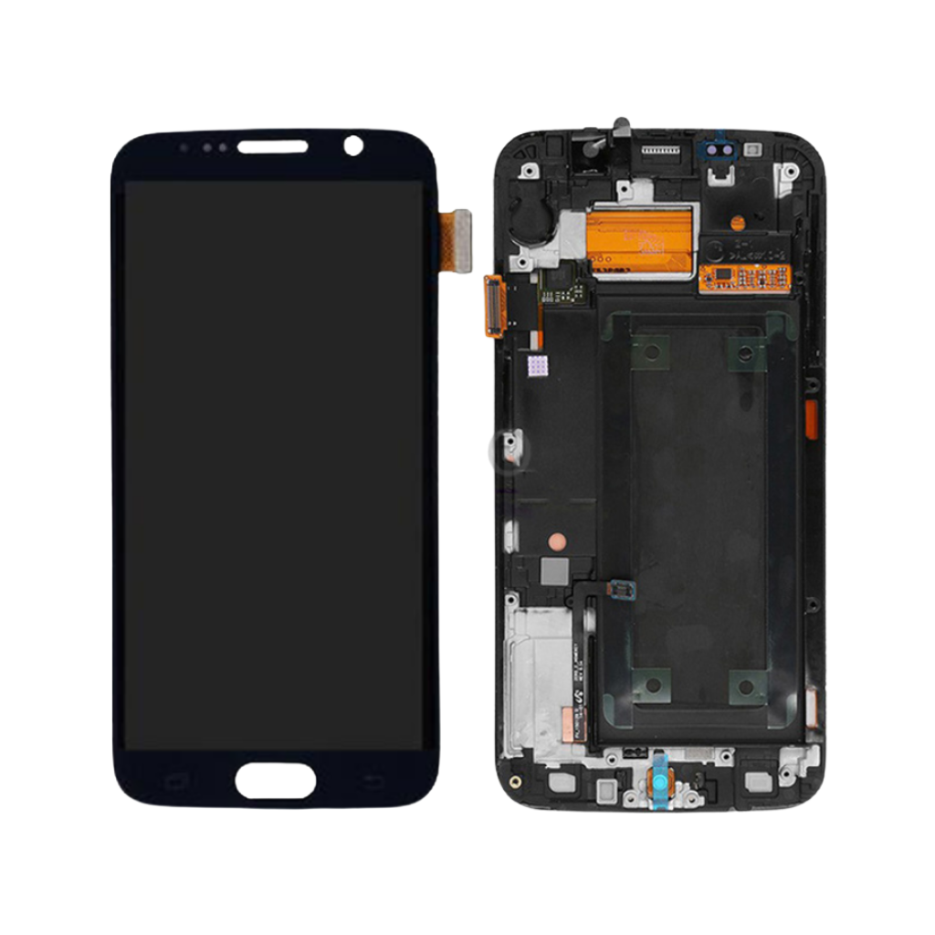 Samsung Galaxy S6 - OLED Assembly with frame (Black Sapphire) - OEM