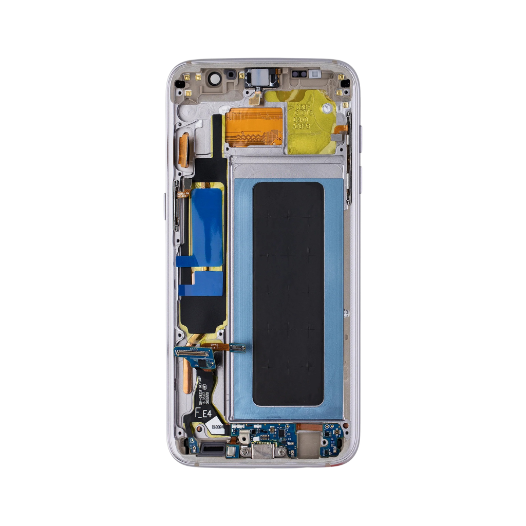 Samsung Galaxy S7 Edge - OLED Assembly with frame (Gold Platinum) - OEM - Image 3