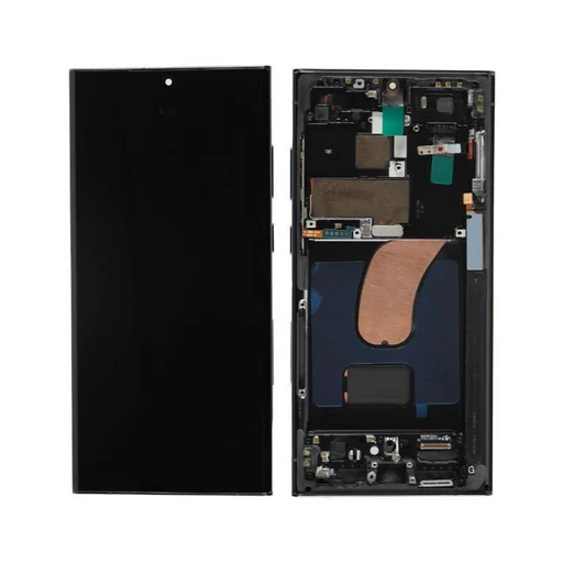 Samsung Galaxy S24 Ultra - OLED Assembly with frame (Titanium Black) - OEM