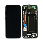 Samsung Galaxy S8 - OLED Assembly with frame (Midnight Black) - Service Pack