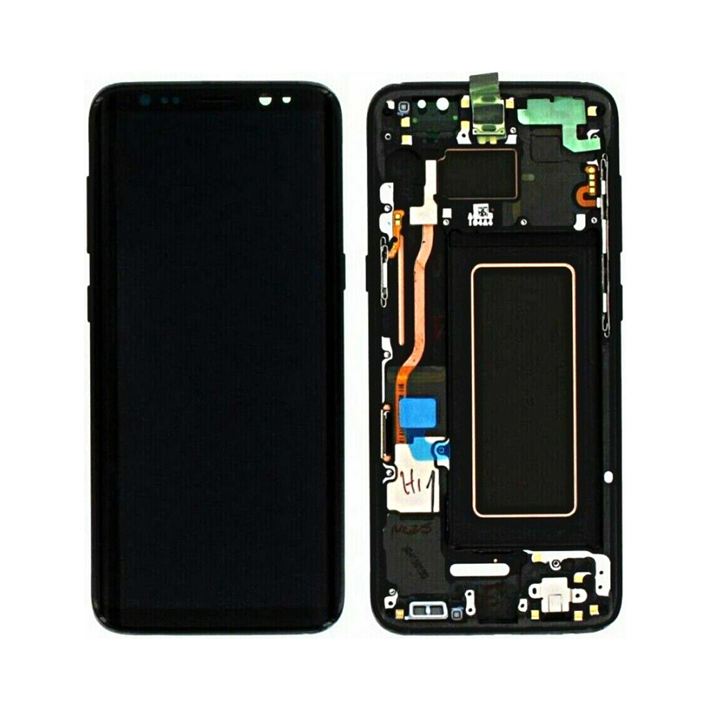 Samsung Galaxy S8 - OLED Assembly with frame (Midnight Black) - OEM