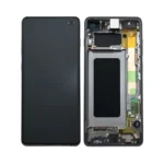 Samsung Galaxy S10 Plus - OLED Assembly with frame (Ceramic Black) - Service Pack