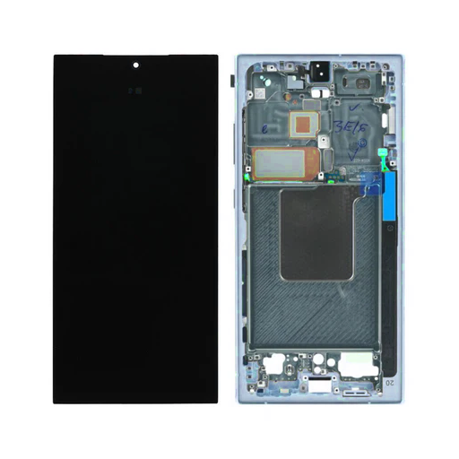 Samsung Galaxy S24 Ultra - OLED Assembly with frame (Titanium Blue) - OEM