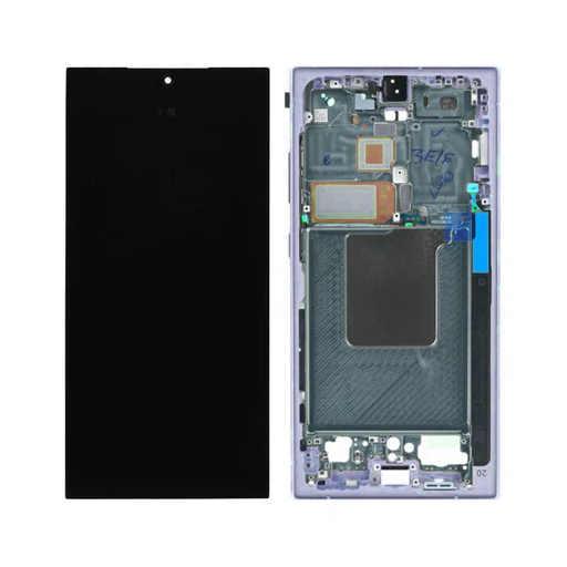 Samsung Galaxy S24 Ultra - OLED Assembly with frame (Titanium Violet) - OEM