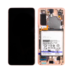Samsung Galaxy S21 - OLED Assembly with frame (Phantom Pink) - OEM