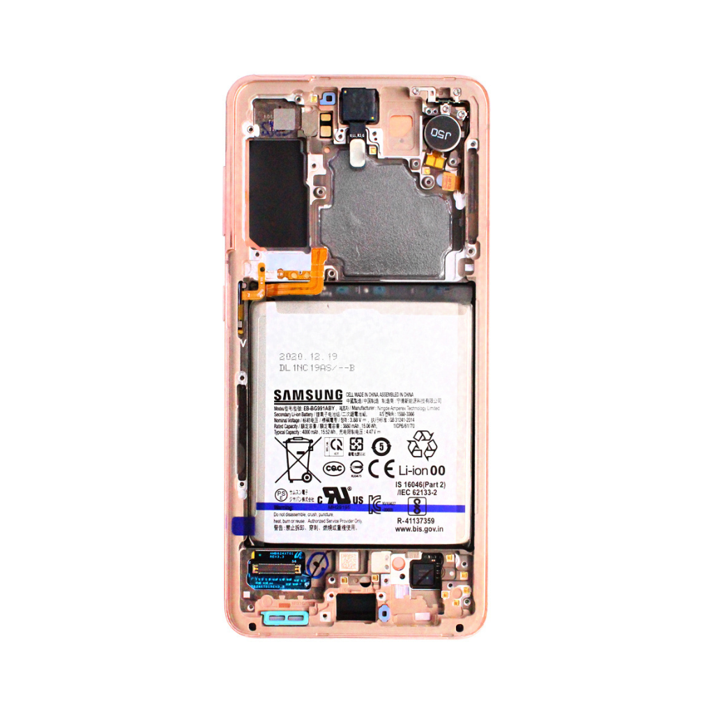 Samsung Galaxy S21 - OLED Assembly with frame (Phantom Pink) - OEM - Image 3