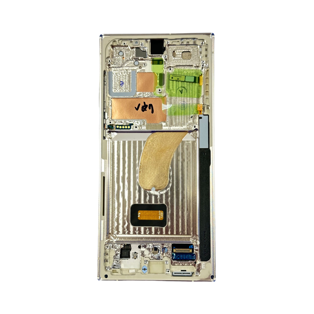 Samsung Galaxy S23 Ultra - OLED Assembly with frame (Cream) - OEM - Image 3