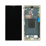 Samsung Galaxy S24 Ultra - OLED Assembly with frame (Titanium Yellow) - Service Pack