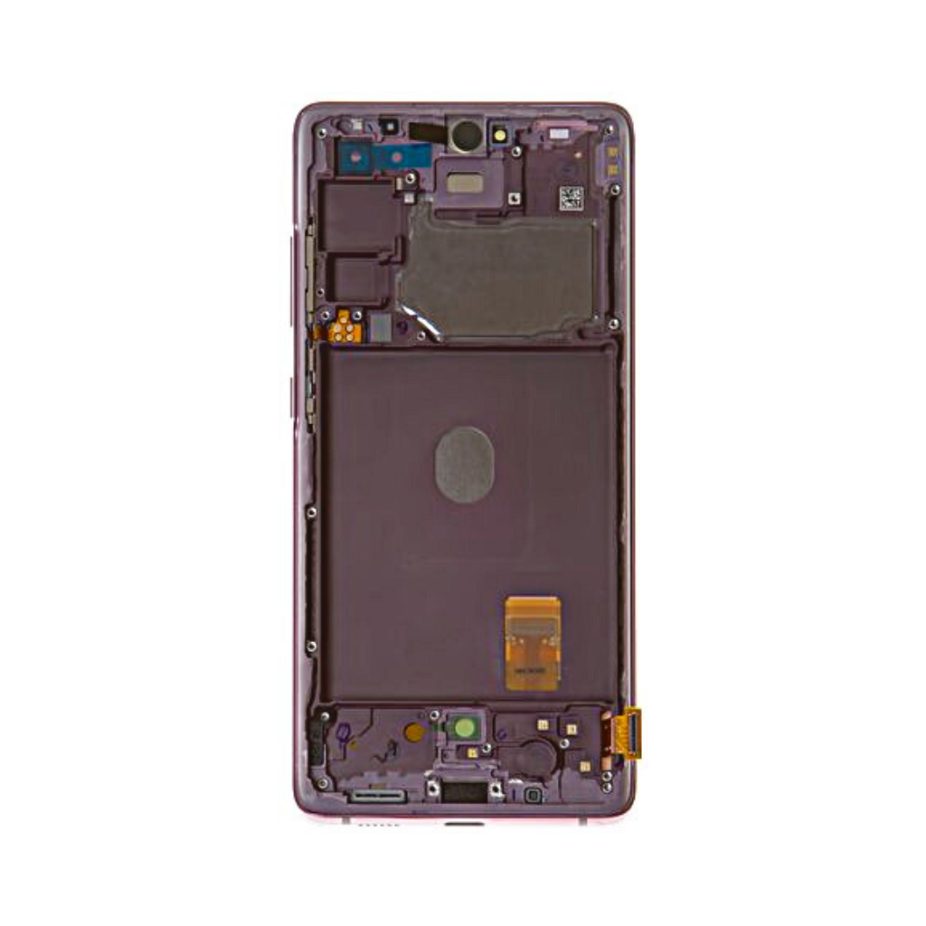 Samsung Galaxy S20 FE 5G - OLED Assembly with frame (Cloud Lavender) - OEM - Image 3