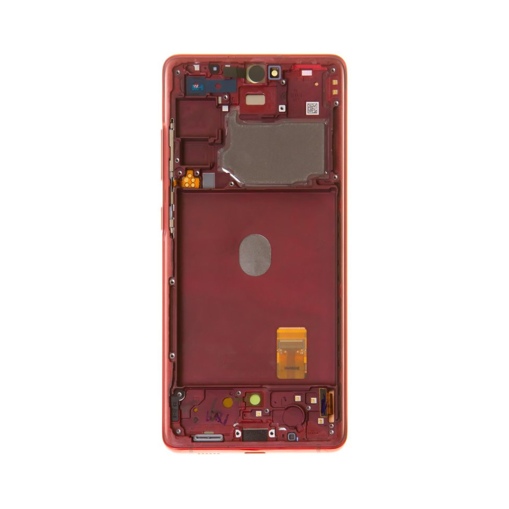 Samsung Galaxy S20 FE 5G - OLED Assembly with frame (Cloud Red) - OEM - Image 3
