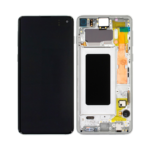 Samsung Galaxy S10 - OLED Assembly with frame (Prism White) - Service Pack