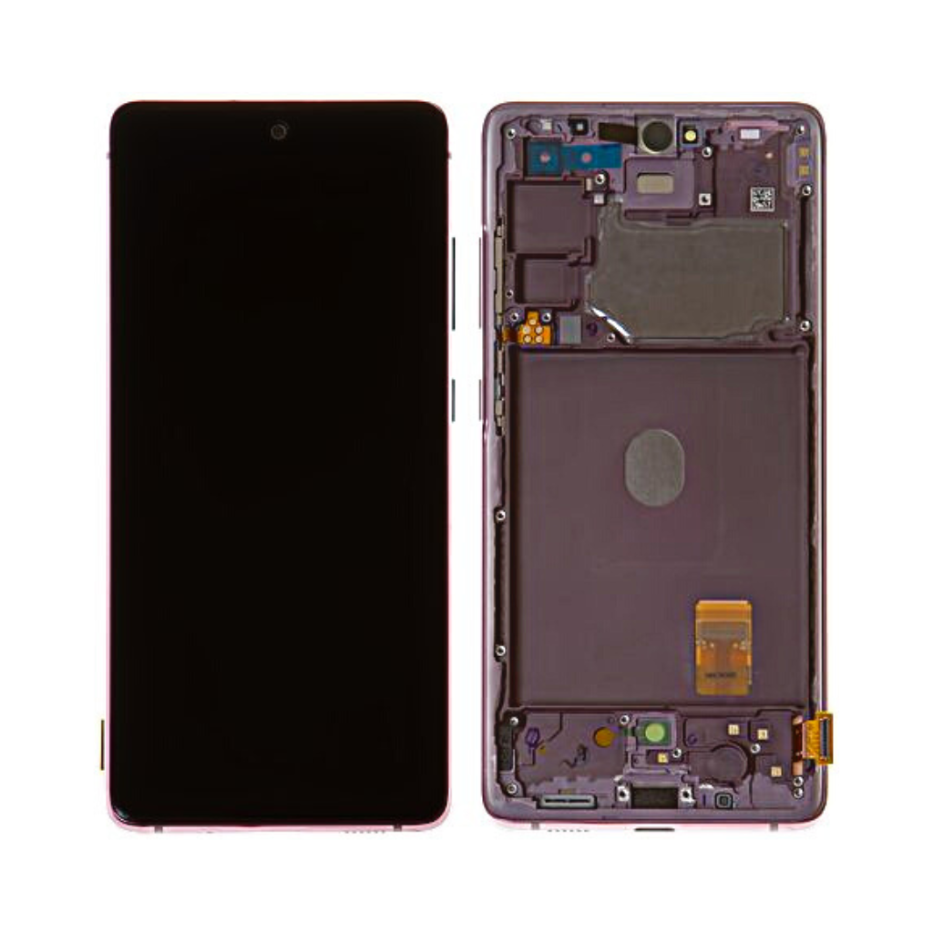 Samsung Galaxy S20 FE 5G - OLED Assembly with frame (Cloud Lavender) - OEM