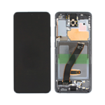 Samsung Galaxy S20 5G - OLED Assembly with frame (Cosmic Grey) - Service Pack