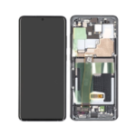 Samsung Galaxy S20 Ultra 5G - OLED Assembly with frame (Cosmic Grey) - Service Pack