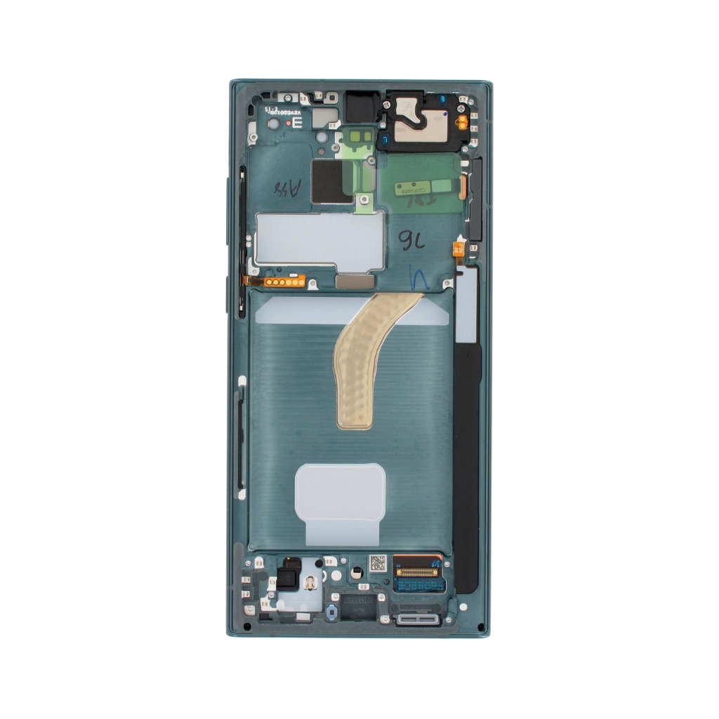 Samsung Galaxy S22 Ultra - OLED Assembly with frame (Green) - OEM - Image 3
