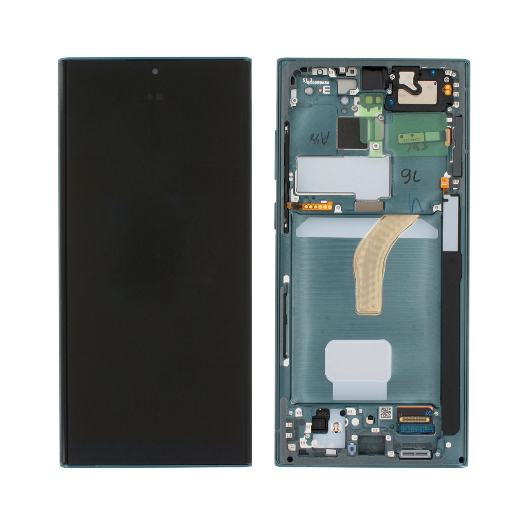 Samsung Galaxy S22 Ultra - OLED Assembly with frame (Green) - OEM
