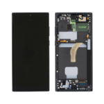 Samsung Galaxy S22 Ultra - OLED Assembly with frame (Phantom Black) - OEM