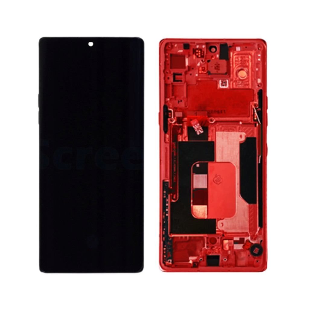 LG Velvet 5G - OLED Assembly with frame (Red) - OEM